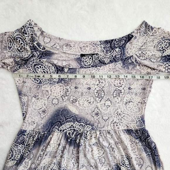 Vintage Cottagecore Maxi Dress Floral 3D Texture‎ Purple White Y2K // Medium - Picture 15 of 15